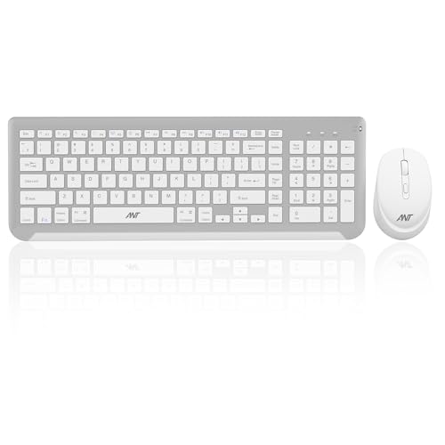 Ant WK250 Nano Wireless USB Keyboard and Mouse combo 105 Keys, 12 Integrated Multimedia Keys, 4 Button Mouse,Upto1600 DPI High Precision, Advanced Opt