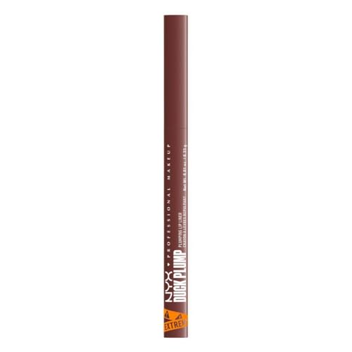 NYX Professional Makeup Duck Plump Plumping Lip Liner, Lip Liner, Up To 10 HR Wear, Matte Finish, Fuller Lips, Natural Finish, Vegan. Cruelty-Free, Dash of Cocoa,