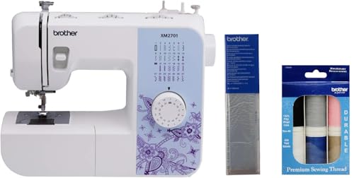 Brother XM2701 27-Stitch Sewing Machine and SASEW6 6-Piece Premium Sewing Thread Pack, SA520 Water Soluble Stabilizer