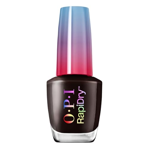 OPI RapiDry Hi, Speed! | Opaque Dark Brown Crème Quick Dry Nail Polish | Vegan, Smudge Proof, Fast Drying