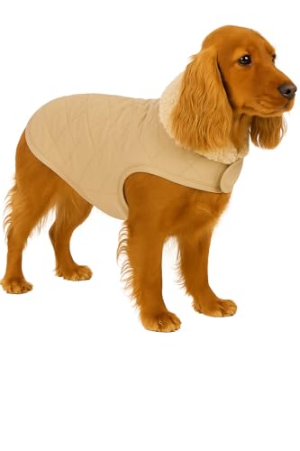 dog coat - Flamingo Bonnie Beige - A:45cm B:36–44cm C:58–64cm - polyester - water-repellent - plush inner lining - Hook-and-loop fastener closure - made in Europe