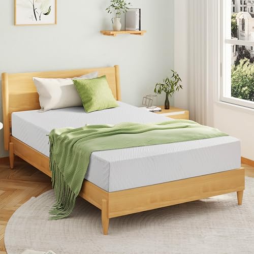EGOHOME Full Size Memory Foam Mattress, 8 Inch Bed Mattress in A Box with Cooling Green Tea Gel, Pressure Relief with Medium Firm Support, CertiPUR-US Certified, 75''L x 54''W, ‎37.3 pounds White