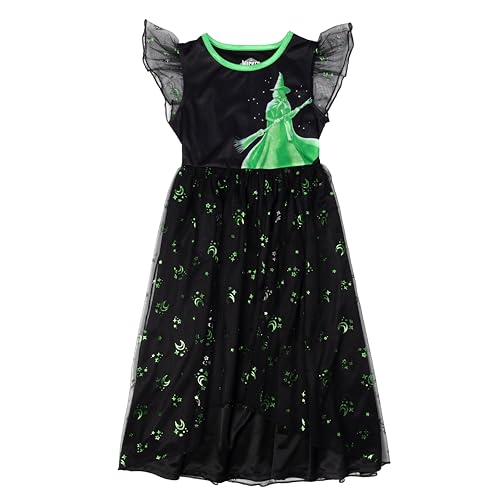 Wicked Girls' Fantasy Gown Nightgown, Elphaba Silhouette, 2T