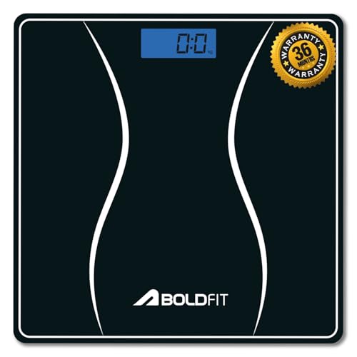 Weight Machine for Home Digital Weighing Machine for Human Body with LCD Display Max Weight Capacity 180Kgs (Batteries Not Included) Bathroom Scale fo