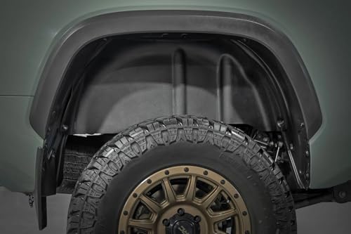 Rough Country Rear Wheel Well Liners for Toyota Tundra 2WD/4WD (2022-2025) - Heavy-Duty Rear Fender Liners for Mud & Debris Protection, Made in USA