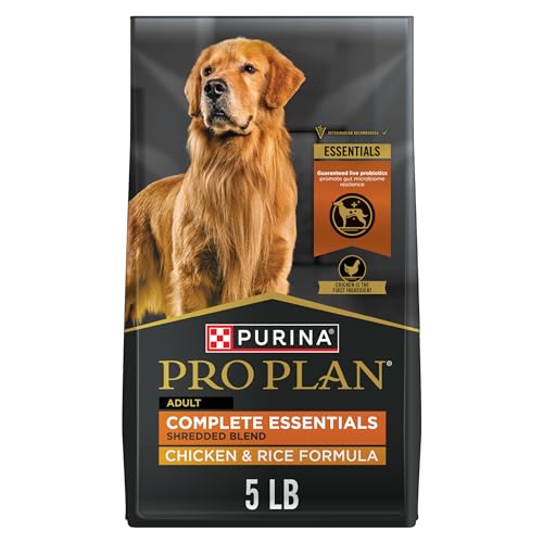 Purina Pro Plan Complete Essentials Shredded Blend Chicken and Rice Dog Food Dry Formula with Probiotics for Dogs - 5 lb.
