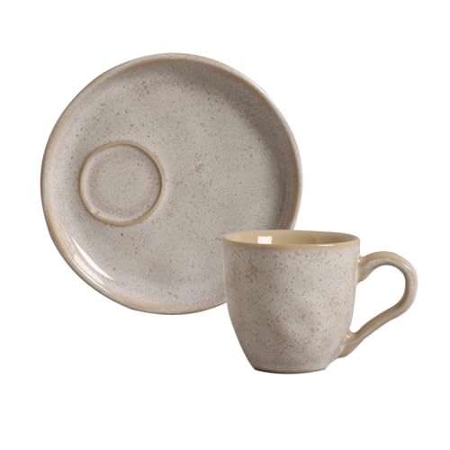 Porto Brasil Conjunto com 6 Xícaras De Café 70ml com 6 Pires Descentralizado Bio Latte