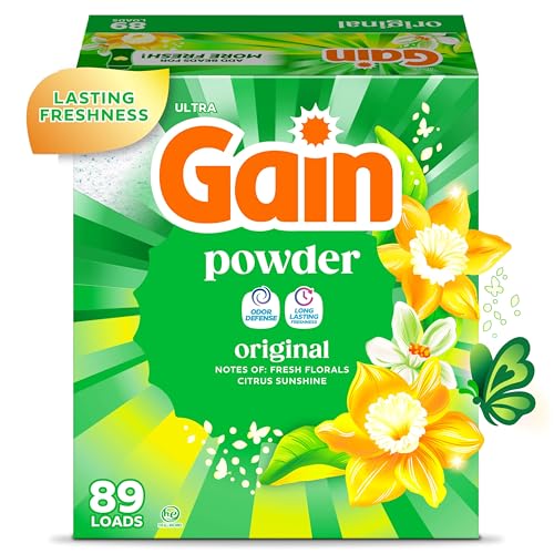 Gain Powder Laundry Detergent, Original Scent, 89 Loads, 82 OZ