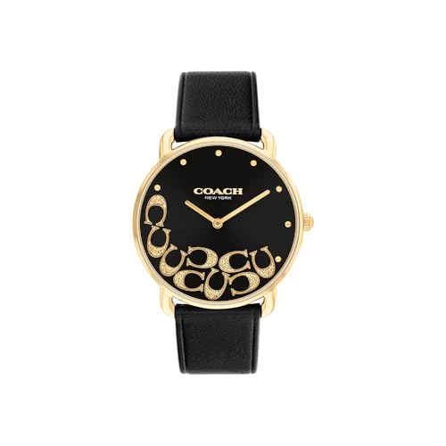 COACH Elliot Women's 2H Quartz Watch, 36mm - Leather Strap - Water Resistance 3 ATM/30 Meters - Premium Fashion Timepiece for Everyday Wear - Gift for Her - Amazon Exclusive