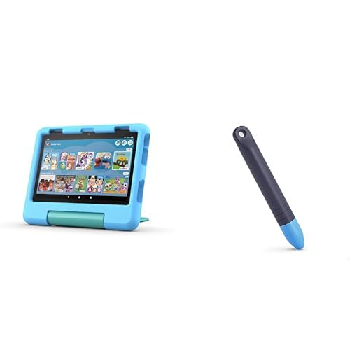 AmazonFire HD 8 Kids tablet Stylus Bundle — Bundle includes Amazon Fire HD 8 Kids tablet, 32GB, Blue &amp; Blue Stylu