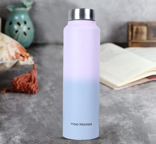 Stainless Steel Cora Water Bottles Set of 1, 1 Litre | Rust-Resistant, Shatter-Proof, Spill-Proof | Food Grade Steel | Office, School, Travel | Dishwa