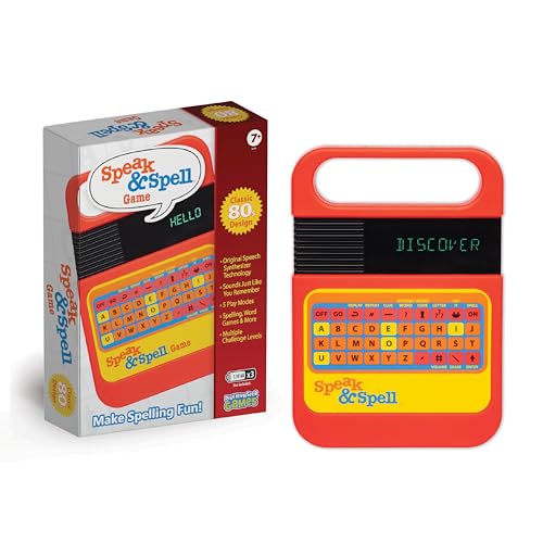 Speak & Spell Electronic Game - Educational Learning Toy, Spelling Games, 80s Retro Handheld Arcade, Autism To