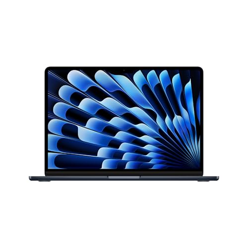 Apple MacBook Air 2024, 13 pulgadas, chip M3: para Apple Intelligence, pantalla de retina líquida, 13.6 pulgadas, memoria unificada 16 GB, SSD 256 GB, teclado retroiluminado, Touch ID; medianoche