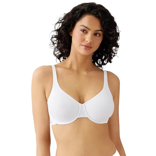 Wacoal Women's Ever Flexing Unlined Underwire Full Coverage Bra, 855473, White