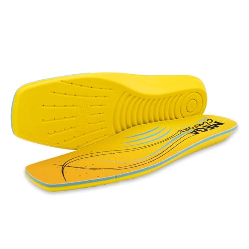 MEGAComfort Ergonomic Square Toe Insoles for Men, Women - Anti-Fatigue Memory Foam for Boots - Construction, Manufacturing