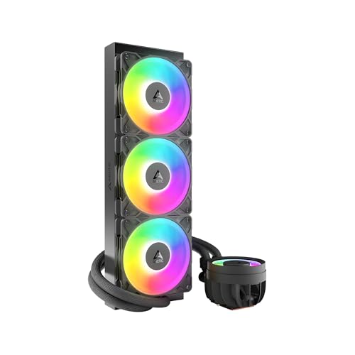ARCTIC Liquid Freezer III Pro 360 A-RGB - AIO CPU Cooler, 3 x 120 mm Water Cooling, 38 mm Radiator, PWM Pump, VRM Fan, AMD AM5/AM4, Intel LGA1851/1700 Contact Frame - Black