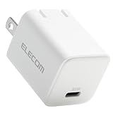エレコム 充電器 Type-C 30W 小型 USB PD対応 GaN II 折りたたみ式プラグ PPS ホワイト EC-AC10230WH