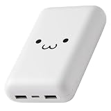人気急上昇の商品5 - エレコム モバイルバッテリー 20000mAh 15W リチウムイオン電池 USB-C USB-A 合計3ポート しろちゃん EC-C39WF | エ