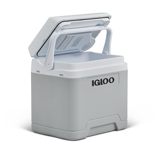 Igloo IE24 AC/DC glacière électrique 24L – 12V et 230V – Glacière compacte pour voiture, camping, camion et bateau – Légère, portable et avec compartiment pour câble