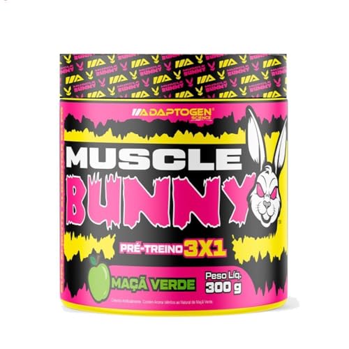 Pré-Treino Adaptogen Science Muscle Bunny, Limonada, 300g | 3x1