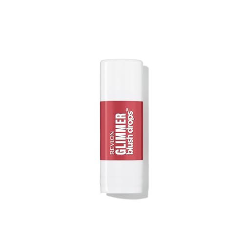 Revlon Glimmer Blush Drops – Hydrating Liquid Blusher, Plumping Formula with Glycerin, Liquid-to-Powder Finish, Field of Roses