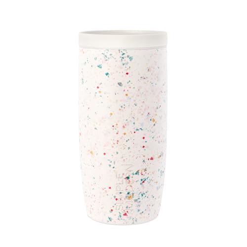 Simple Modern Travel Coffee Mug Tumbler with 360° Lid | Ceramic-Lined Insulated Stainless Steel Cold Brew Iced Coffee Cup | Gifts for Women Her Him | Voyager Signature | 16oz | Cream Terrazzo