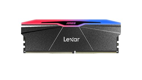 Lexar 48GB (2x24GB) ARES RGB DDR5 RAM 8000MT/s CL40 1.35V Desktop Memory - Intel XMP 3.0 Compatible, Black (LD5U24G80C40BR-RGD)