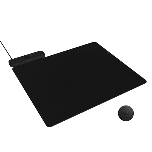 Logitech G POWERPLAY 2 Wireless Charging Mouse Pad for Compatible Gaming Mice, 34.5 X 28.4 cm (13.5 x 11.2 inches), 3.5 mm Height, for PC/Mac - Black