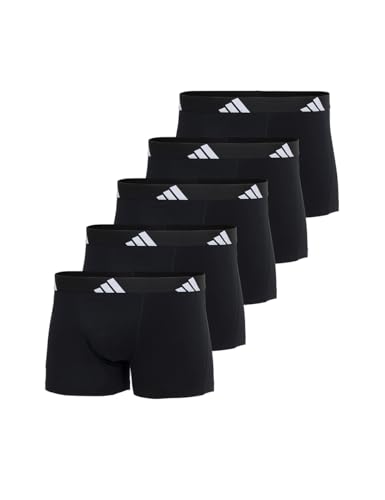 (-24%) adidas Trunk (5PK) - Active Flex Cotton - Bequeme Unterwäsche, 000 Black, S