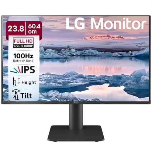 LG 24MS550 60.4 cm (23.8 Inch) FHD (1920x1080) IPS PC Monitor with 100Hz, 5ms (GtG), Flicker Safe & Reader Mode, 2xSpeakers, 2xHDMI, Tilt/Height Adjus