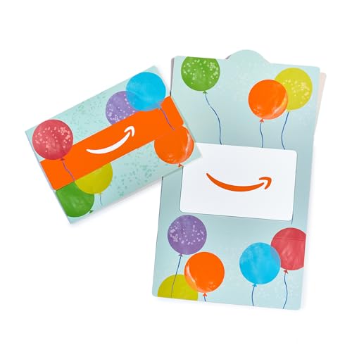 Amazon Physical Gift Card in Mini Envelope - Bright Balloons |Birthday