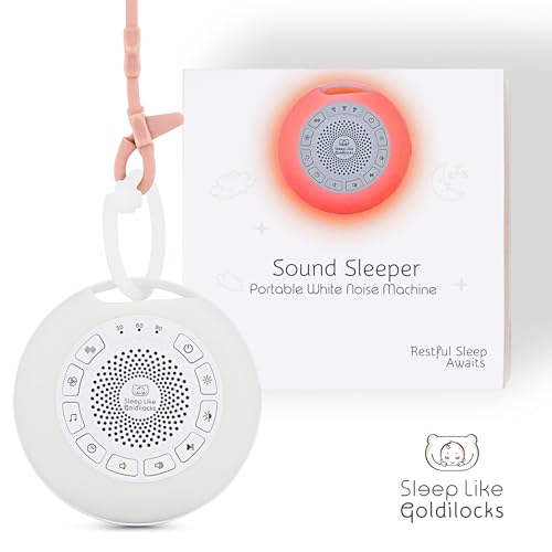 Sleep Like Goldilocks, Sound Sleeper | Portable White Noise Machine | 26 Soothing Sounds...