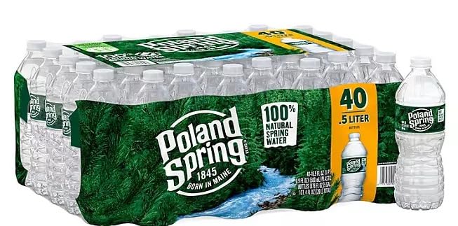 Poland Spring Natural Mineral Water 16.9 oz. 40 bottles