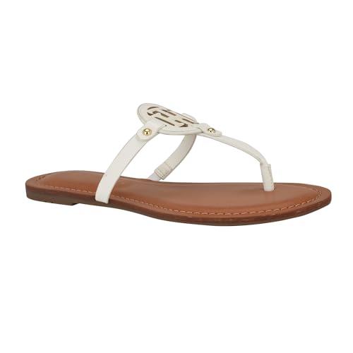 Tommy Hilfiger Women's Litzy Sandal, White 140, 8
