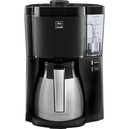 (-11%) Melitta Look Therm – Filterkaffeemaschine mit Thermkanne und entnehmbarem Wassertank, für bis zu 10 Tassen Kaffee, in Schwarz