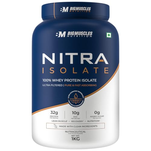 Nitra Isolate [1kg, Rich Chocolate] 32g Protein | 10g EAA | Whey Protein with Bromelian For Faster Absorption | Informed Choice UK Certified | No Adde