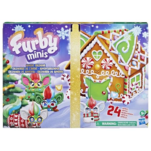 (-36%) Furby Minis Adventskalender mit 24 Überraschungen, Mini Figuren, Sticker und DIY Schlüsselanhänger mit Charms, weihnachtliches Countdown Spielzeug, Sammelset für Kinder ab 6 Jahren