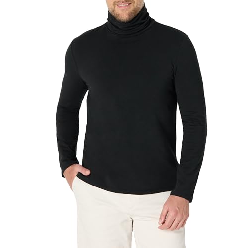 Amazon Essentials Men's Slim Fit Turtleneck Shirts, Black, Large