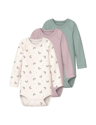 (-31%) NAME IT Damen Nbfbody 3P Ls Rainbow Noos, Jet Stream, Numeric_56