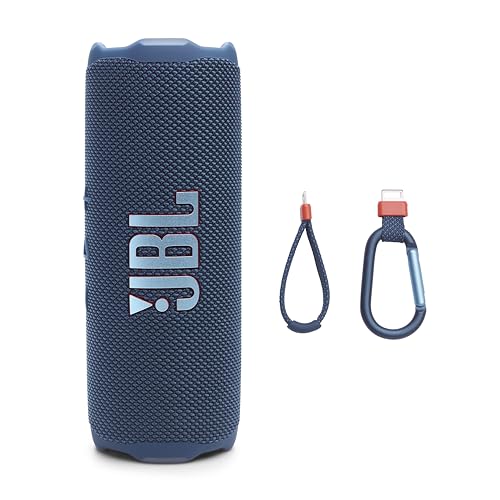 JBL Flip 7 - Portable Waterproof and Drop-Proof Speaker, Bold Pro Sound with AI Sound Boost, 16Hrs of Playtime, and PushLock System with Interchangeable Accessories (Blue)