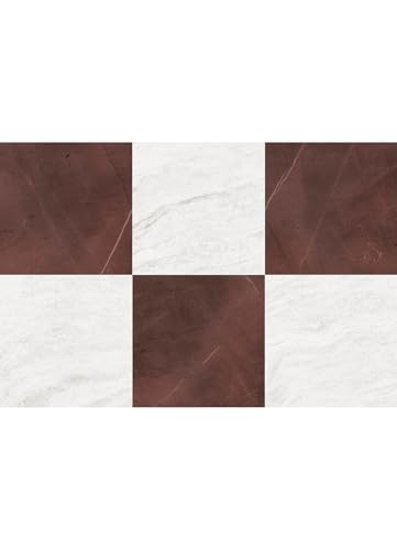 FloorPops x Chris Loves Julia Bonneville Oxblood Peel and Stick Floor Tiles, FP6333