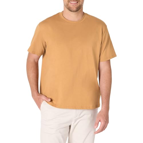 Amazon Essentials Men's Relaxed Fit T-Shirt, Dark Tan, Large