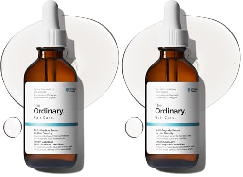 The Ordinary Multi-Peptide Serum for Hair Density, Peptide-Powered Formula for Thicker, Fuller Looking Hair, 2 Fl Oz (Pack of 2)