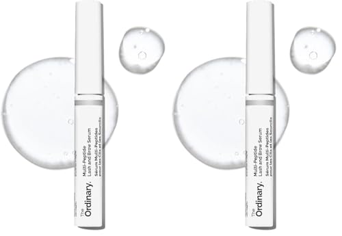 The Ordinary Multi-Peptide Lash and Brow Serum, Peptide-Powered Formula for Thicker, Fuller Looking Lashes & Brows, 0.16 Fl Oz (Pack of 2)