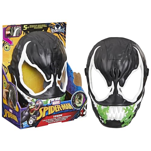 SPIDER-MAN Marvel VenomVersus Venom Glow-in-The-Dark Mask for Role Play, Super Hero Toys for Kids, Ages 5+
