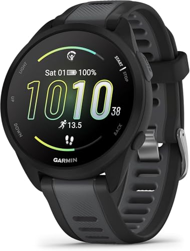 Garmin G010-N2863-20 Forerunner 165, GPS, Black/Slate Grey, WW - Certified Refurbished