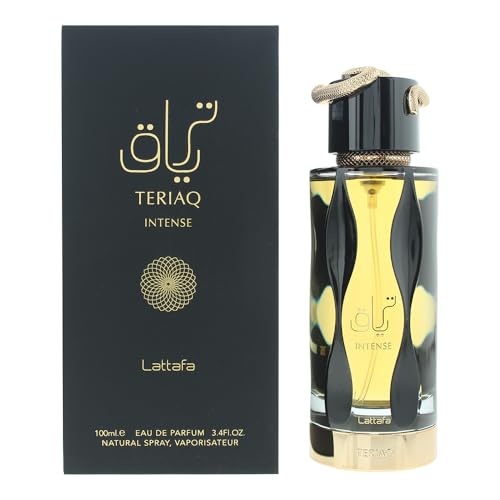 Lattafa Teriaq Intense for Unisex Eau de Parfum Spray, 3.4 Ounce / 100 ml
