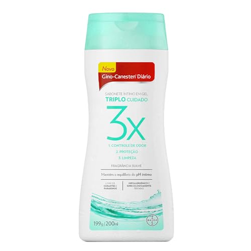 Sabonete Intimo em Gel GINO-CANESTEN, Fragrância Suave | Hipoalergênico, Triplo Cuidado, 200ml