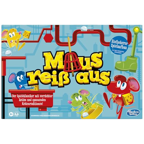 (-69%) Maus reiß aus, Familienspiel für 2 bis 4 Spieler, klassischer Mulitplayer Brettspiel mit einfachem Spielaufbau für Kinder ab 6 Jahren, brettspiel für die Familie