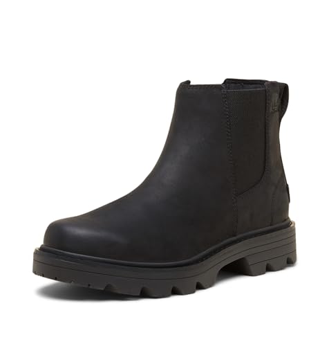 Sorel Women's Revel RD Chelsea Waterproof Boot, Black/Black, 9.5